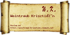 Weintraub Krisztián névjegykártya