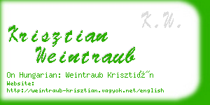 krisztian weintraub business card